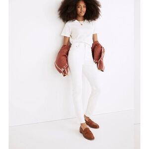 NWT Madewell High Rise Perfect Vintage Jean Tile White 30